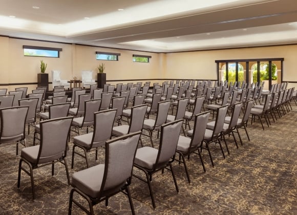 image of La Valencia set up with theater seating