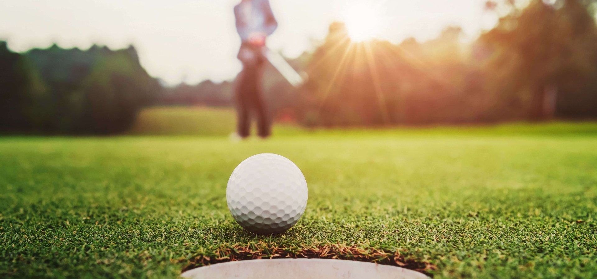 image of a golf ball on the edge of the cup
